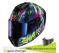 Shark Spartan RS Motocicleta Moto Casco Shaytan KGV - Visera Oscura Libre