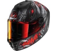 Shark Spartan RS Shaytan Casco, negro-rojo, tamaño M para Hombres