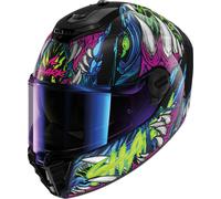 Shark Spartan RS Shaytan Casco, negro-verde-azul, tamaño XS para Hombres