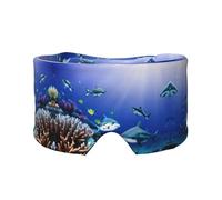 Shark Swimming Under the Sea - Máscara de ojos ajustable transpirable esencial