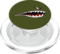 Shark Teeth Nose Art Warhawk P-40 A-10 Warthog War Plane PopSockets PopGrip para MagSafe