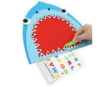 Shark Tooth Letter Matching Game Felt Educational Toy For Preschool Kids