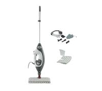 Shark Vaporeta de mano y mopa de vapor, Klik n' Flip, Lift-Away, limpieza de gres, superficies, grifos, mamparas, etc., 5 accessorios en 2 configuraciones, gris y blanco, S6005EU