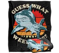 Shark Week Officially Licensed Guess The Week Manta súper Suave con Tacto Sedoso - 152 x 127 cm
