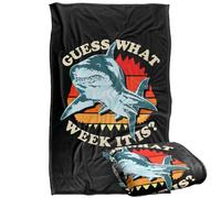 Shark Week Officially Licensed Guess The Week Manta súper Suave con Tacto Sedoso - 91 x 147 cm