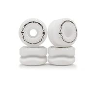 Shark Wheel Ruedas de monopatín trenzadas blancas de 54 mm, ruedas para patinaje, ruedas de patinaje al aire libre (54 mm, blanco)
