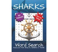 Shark Word Search Puzzle Book: Word Searches with Easy to Read Print about Sharks, Marine Life, Oceans and More | 6x9 inches, 111 pages | 50+ Puzzles … Gift for Vacations, Holidays and Free Times