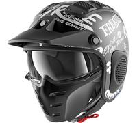 Shark X-Drak Freestyle Cup Mat Casco Jet, Negro/Blanco, Talla XS (53/54)