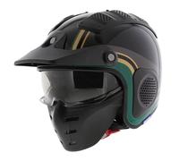 Shark X-Drak Trial Helm Hister brillo negro verde oro KGQ - Talla XS