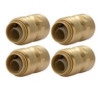 SharkBite 1/2 x 1/2 Inch FNPT Adapter, Pack of 4, Push To Connect Brass Plumbing Fitting, PEX Pipe, Copper, CPVC, PE-RT, HDPE, U072LFA4