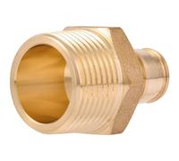 SharkBite Adaptador MNPT de expansión de 1/2 x 3/4 pulgadas para tubería PEX-A, accesorios de fontanería de latón, adaptador NPT macho para tubos PEX-A, UAB116LFA