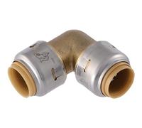 SharkBite Codo máximo de 1/2 pulgada de 90 grados, empuje para conectar el accesorio de fontanería de latón, tubo PEX, cobre, CPVC, PE-RT, HDPE, UR248A