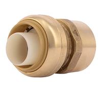 SharkBite U094LFA - Conector recto para fontanería PEX, empuje para conectar, cobre, CPVC, 1 pulgada x 1 pulgada FNPT, latón, 1 pulgada x 1 pulgada
