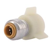 SharkBite U3525LFA válvula de conector de grifo, 1/4 pulgadas (3/8 pulgadas OD) x 1/2 pulgadas rosca de fontanería, empuje para conectar PEX, cobre, CPVC, SRD9 HDPE
