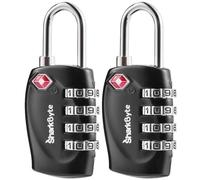 SharkByte Candados de equipaje aprobados por la TSA, candado de combinación de seguridad de 4 esferas, candado de viaje para maletas, maleta, cremallera, mochila, bolsa de viaje, gimnasio, candado con