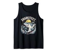Sharkitect Funny Shark Architect Camiseta sin Mangas
