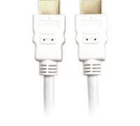 SHARKOON - Cable HDMI 1m (2x HDMI Estándar Macho) para 3D y Ethernet, Color Blanco