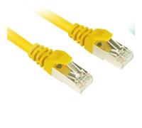 Sharkoon Cable de Red RJ45 CAT.6 S/FTP 0.5m Amarillo - Cable de Par Trenzado Blindado para Red Gigabit