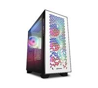 Sharkoon Elite Shark CA300H - Caja de Ordenador, PC Gaming, Torre E-ATX, Blanco