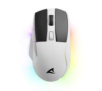 Sharkoon Ratón gaming SGM50W inalámbrico 6400 DPI RGB base de carga dual Blanco/Negro