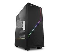 Sharkoon RGB Flow - Caja de Ordenador, PC Gaming, Semitorre ATX, Negro
