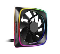 Sharkoon RGB Shark Lights Ventilador Caja Fan 120MM RGB LED, Color Negro