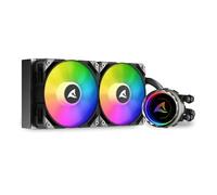 Sharkoon S80 RGB Case per computer, Processore Raffreddatore di liquidi tutto in uno 12 cm Nero 1 pz (SHARKOON S80 RGB AIO 240 MM)