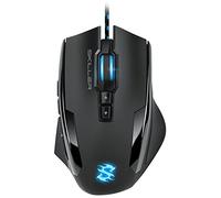 Sharkoon SGM1 - Ratón Gaming Óptico, 10800 DPI, 12 Botones, Negro