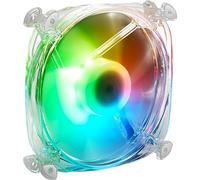 Sharkoon Shark Disc RGB Fan - Ventilador 120 mm para Caja PC Gaming, 1000 RPM, LED RGB Direccionable, Transparente