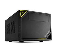 Sharkoon Shark Zone C10 - Caja de Ordenador, Pc Gaming, Mini-Itx, Negro, Amarillo