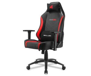 Sharkoon Silla Gaming, Acero aleado Cuero sintético, Blanco/Rojo, Normal