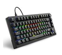 Sharkoon Skiller SGK25 RGB Teclado para juegos, diseño del 75%, intercambio en caliente, interruptores lubricados Huano Red, color negro