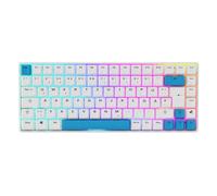 Sharkoon Skiller SGK50 S3 PBT blanco, teclado RGB para juegos, Gateron G PRO 3.0 amarillo, 75% de diseño