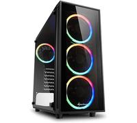 Sharkoon tg4 rgb - caja de ordenador, pc gaming, semitorre atx, negro