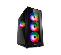 Sharkoon TG5 Pro RGB - Caja de Ordenador, PC Gaming, Semitorre ATX, Negro