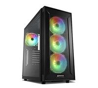 Sharkoon TG6M RGB - Caja de Ordenador, PC Gaming, Semitorre ATX, Negro