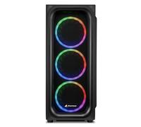 CAJA SHARKOON TK5M RGB ATX 2XUSB3.0 1XUSBtipoC SIN FUENTE NEGRO