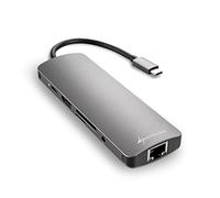 HUB USB Sharkoon 3x3.0 Tipo C.RJ45 Lector Tarjetas HDMI Gris
