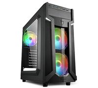 Sharkoon VG6-W RGB - Caja de Ordenador, PC Gaming, Semitorre ATX, Negro