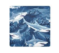 Sharks-2734 - Paño autoadhesivo mágico para lente de cámara, protector de lentes, bolsa de maquillaje, 13.8 x 13.8 pulgadas, multicolor, 17.7x17.7in, moderno