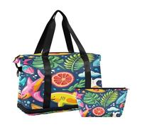 Sharks and Leave - Bolsa de viaje impermeable para gimnasio, deporte, bolsa de transporte para fin de semana con compartimento, Sharks and Leave, Talla única, Bolsa de viaje