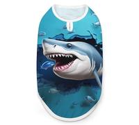 Sharks Are Coming Through The Wall - Camisetas de verano para mascotas, sin mangas, transpirable, para cachorros y gatos pequeños
