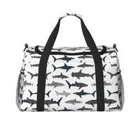 Sharks - Bolsa de viaje náutica, bolsa de fin de semana, fin de semana, durante la noche, para entrenamiento, deporte, hospital