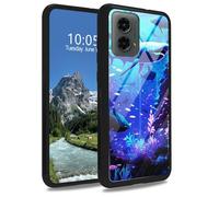 Sharks - Funda de vidrio templado para Motorola Moto G 5G 2024 de 6.6 pulgadas, TPU suave, a la moda, para hombres y mujeres, funda protectora a prueba de golpes para Moto G 5G 2024