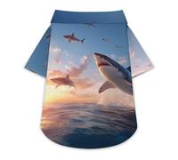 Sharks in The Ocean Sunset - Camiseta para perro, suave, acogedora, para mascotas, ropa para gatos