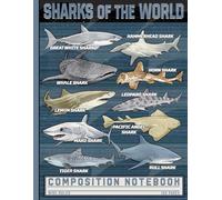 Sharks of the World Composition Notebook: Wide Ruled Paper for Kids and Students | Educational Marine Biology Journal Featuring Great White, Hammerhead, and Whale Sharks
