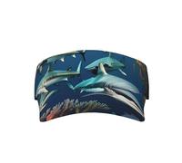 Sharks Under The Sea - Gorra de protección solar para adultos, protección UV UPF 50, elegante y versátil, ajustable, unisex.