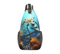Sharks Under The Seapatterned - Bolsa de lona unisex para viajes, senderismo, escalada, correr, ciclismo., Caballito de mar azul, Talla única