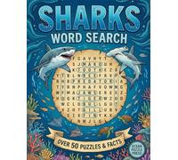 Sharks Word Search: 50+ Ocean Life Puzzle Games with Large Print for Easy Reading and Stress Relief