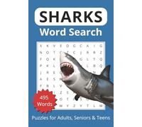Sharks Word Search Puzzle Book: A shark themed word search brain game for adults, seniors, and teens, Easy to Read